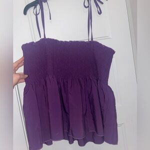 Purple Peplum Top